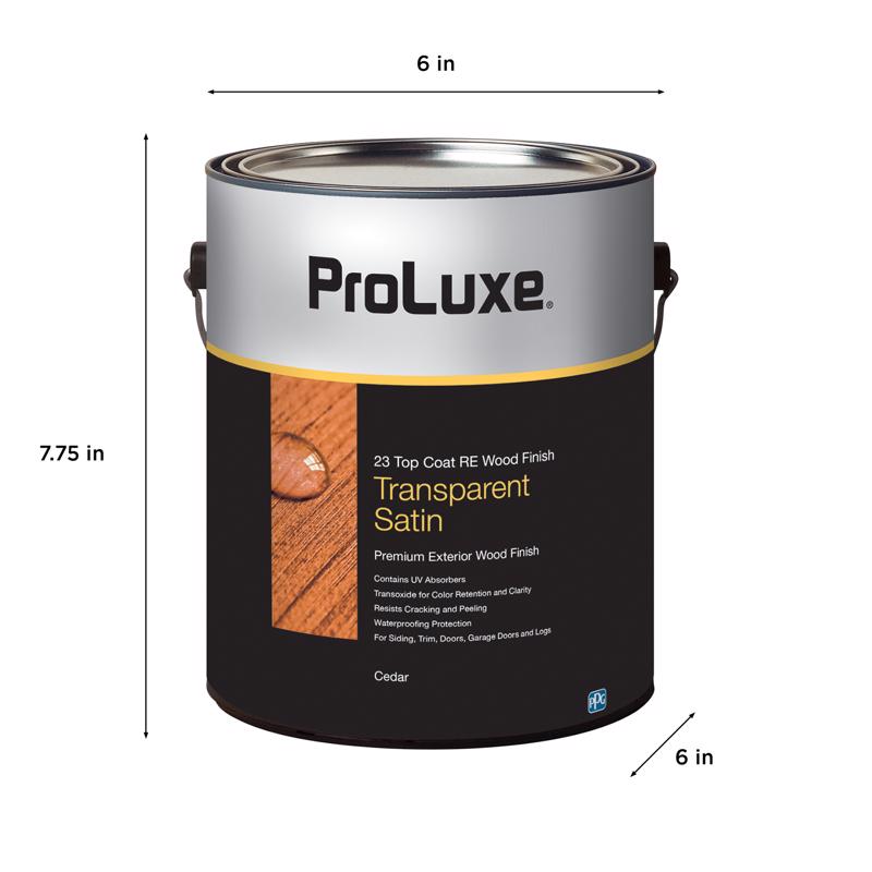 ProLuxe 23 Plus RE Transparent Satin Cedar Oil-Based Acrylic/Alkyd/Urethane Wood Finish 1 gal
