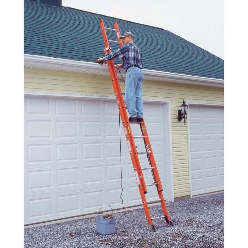 Werner 24 ft. H Fiberglass Extension Ladder Type IA 300 lb. capacity