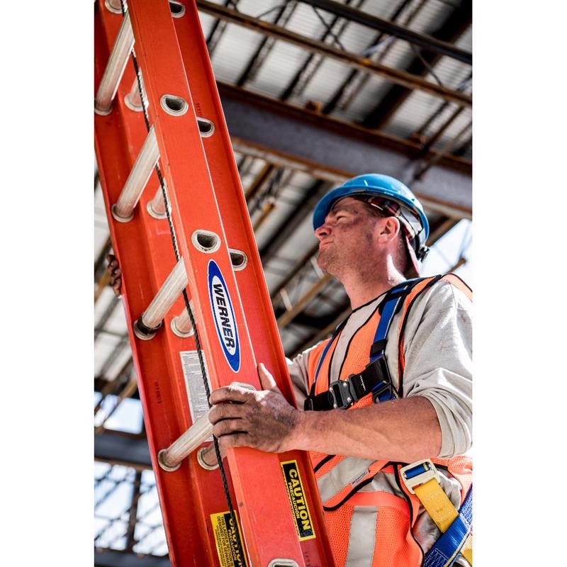 Werner 24 ft. H Fiberglass Extension Ladder Type IA 300 lb. capacity
