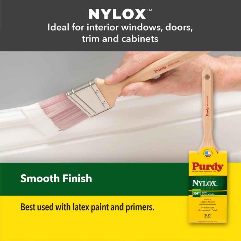 Purdy Nylox Dale 1 in. Soft Angle Trim Paint Brush