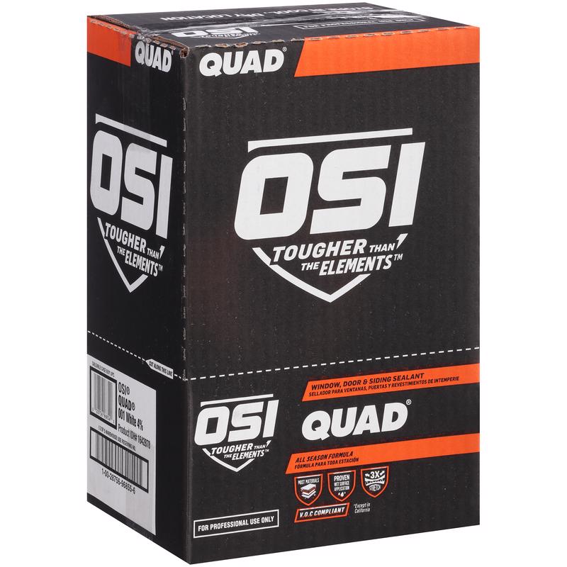 OSI Quad White Elastomeric Polymers Door/Siding/ Window Sealant 10 oz