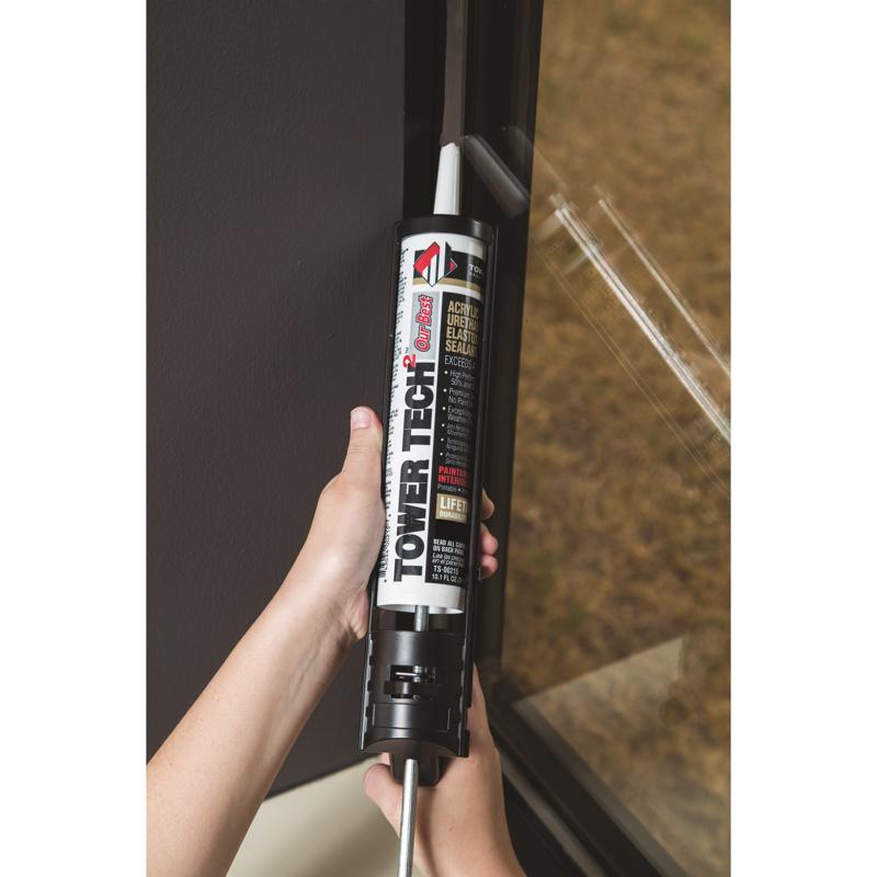 Tower Sealants Tower Tech 2 White Acrylic Urethane Window and Door Sealant 10.1 oz