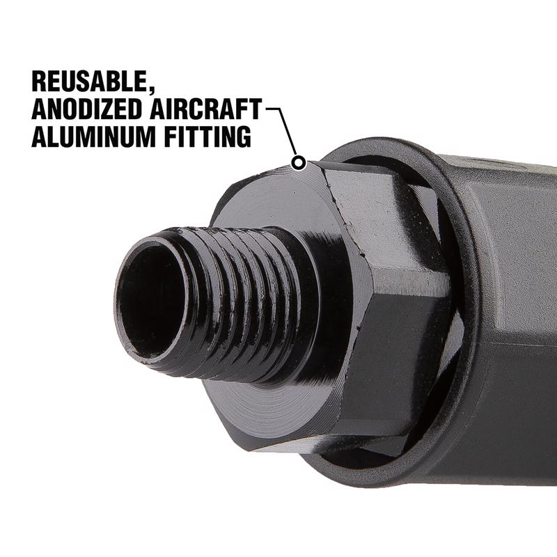Legacy Flexzilla Anodized Aircraft Aluminum Reusable End 1/2 in. Male X 3/8 in. Male