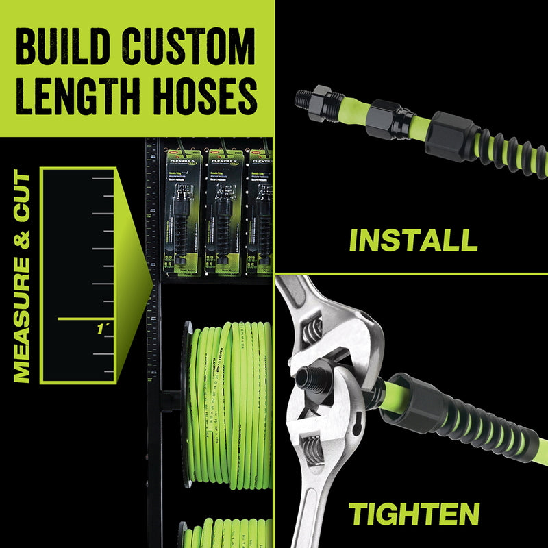 Legacy Flexzilla Pro 250 ft. L X 3/8 in. D Hybrid Polymer Air Hose 300 psi Zilla Green