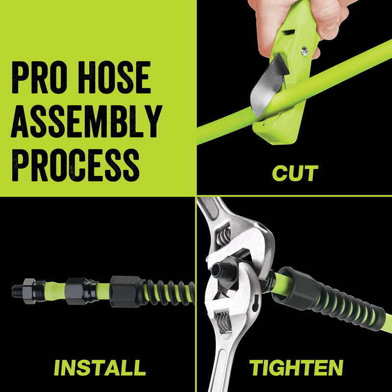 Legacy Flexzilla Pro 250 ft. L X 1/4 in. D Hybrid Polymer Air Hose 300 psi Zilla Green