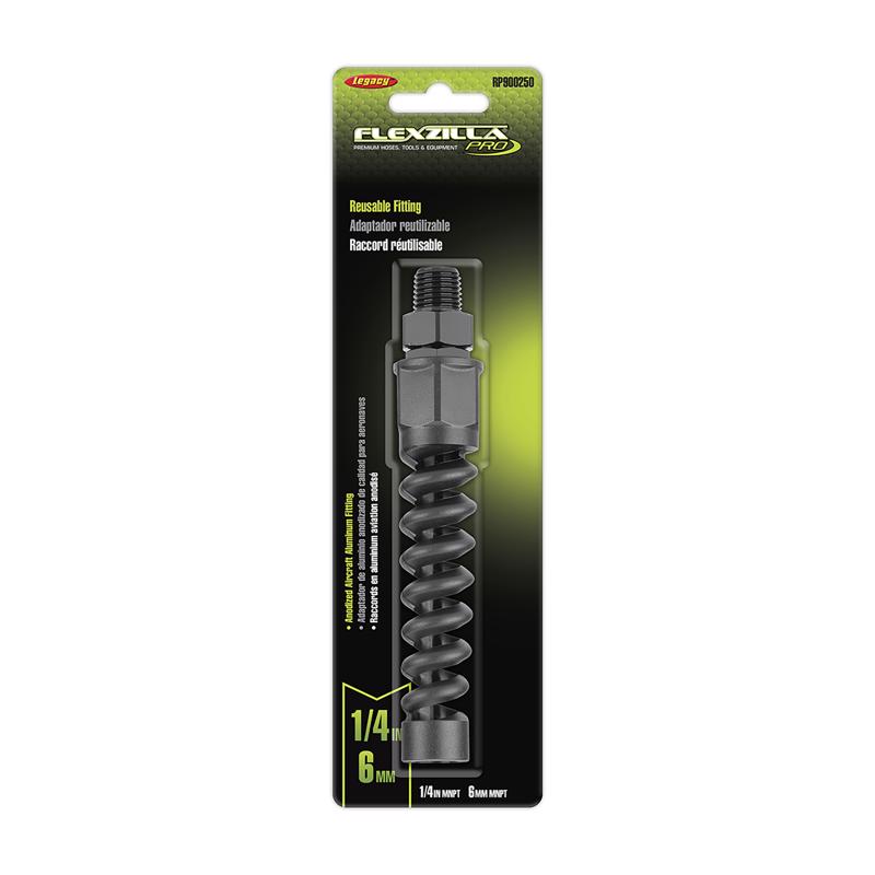 Legacy Flexzilla Anodized Aircraft Aluminum Reusable End 1/4 in. Male