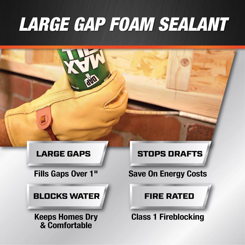 Touch 'n Foam Max Fill Tan Polyurethane Foam Expanding Sealant 12 oz
