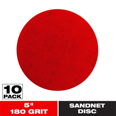 Diablo SandNet 5 in. Aluminum Oxide Hook and Lock Sanding Disc 180 Grit Very Fine 10 pk