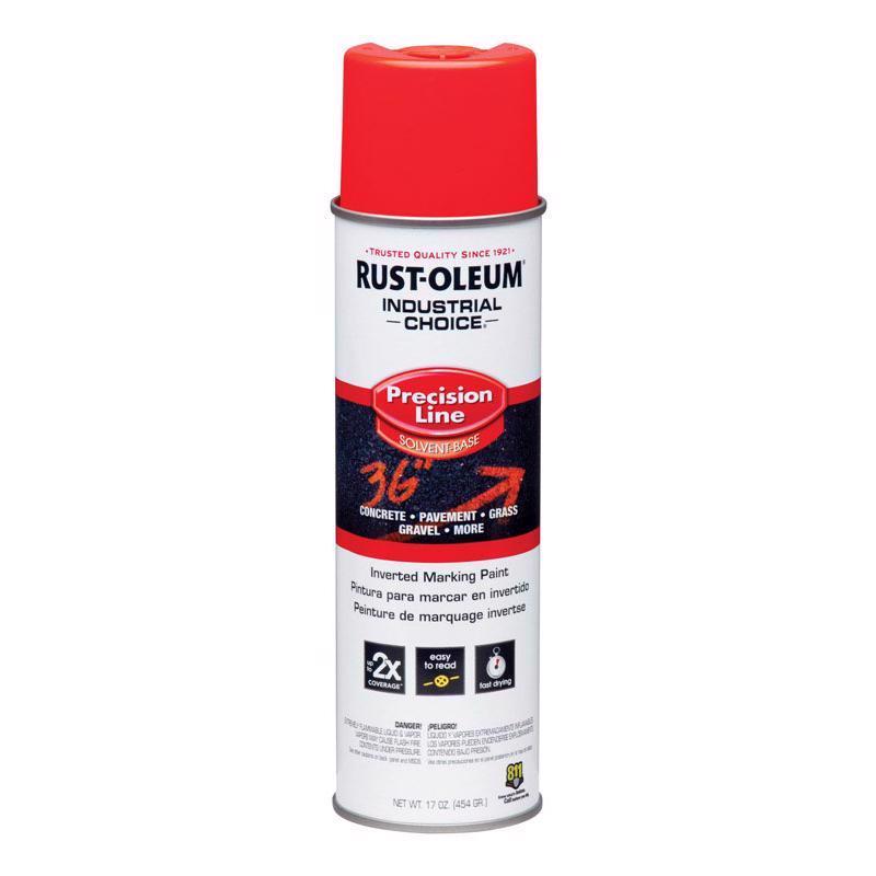 Rust-Oleum Industrial Choice Gloss Fluorescent Red-Orange Inverted Marking Paint 17 oz