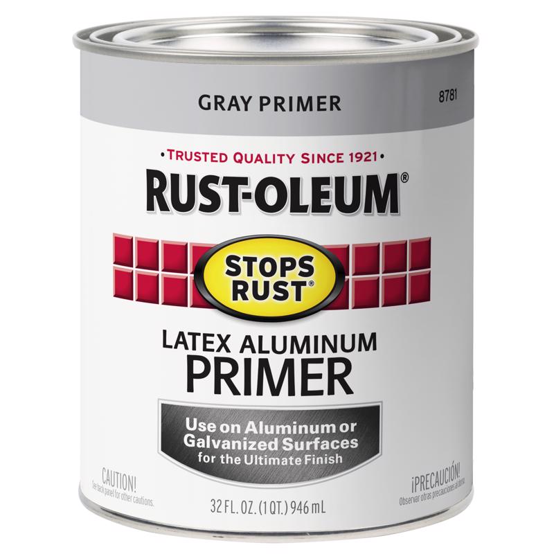 Rust-Oleum Stops Rust Gray Flat Water-Based Acrylic Primer 1 qt