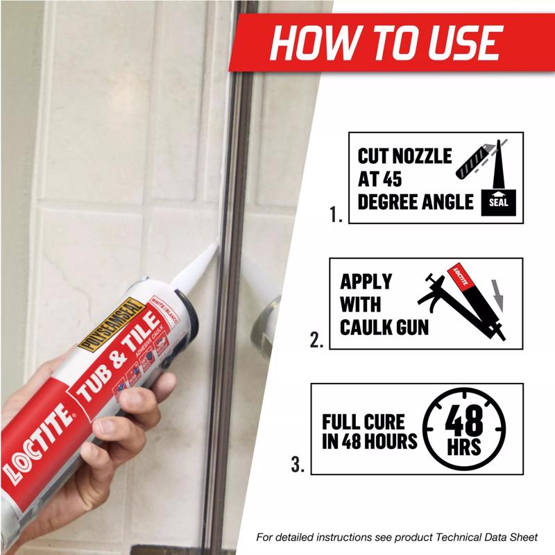 Loctite Polyseamseal White Acrylic Latex Kitchen and Bath Adhesive Caulk 5.5 oz