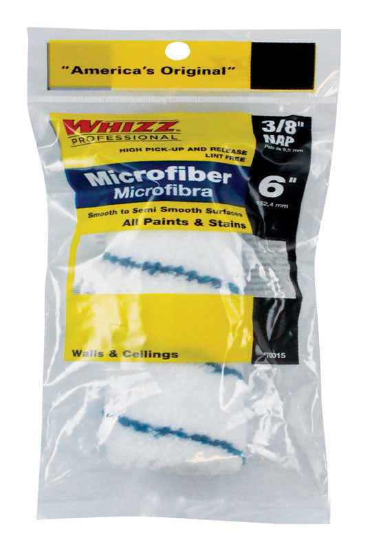 Whizz Microfiber 6 in. W X 3/8 in. Jumbo Mini Paint Roller Cover