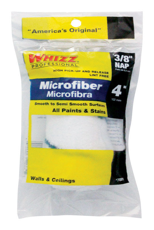 Whizz Microfiber 4 in. W X 3/8 in. Jumbo Mini Paint Roller Cover