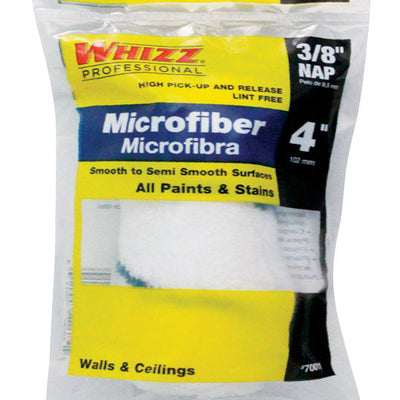Whizz Microfiber 4 in. W X 3/8 in. Jumbo Mini Paint Roller Cover