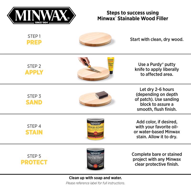 Minwax Stainable Natural Wood Filler 16 oz