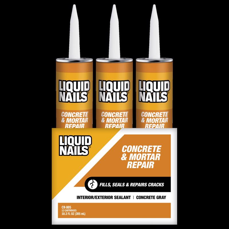Liquid Nails Concrete & Mortar Repair High Strength Acrylic Gray Concrete Bonding Agent 10.3 oz