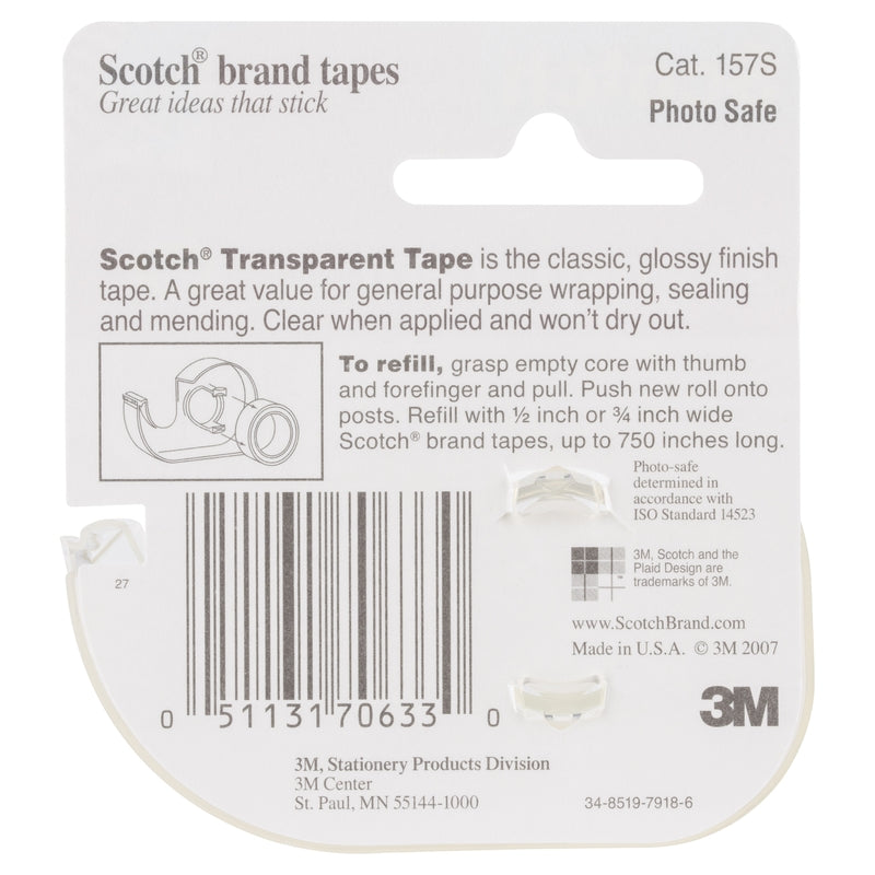 Scotch 3/4 in. W X 300 in. L Tape