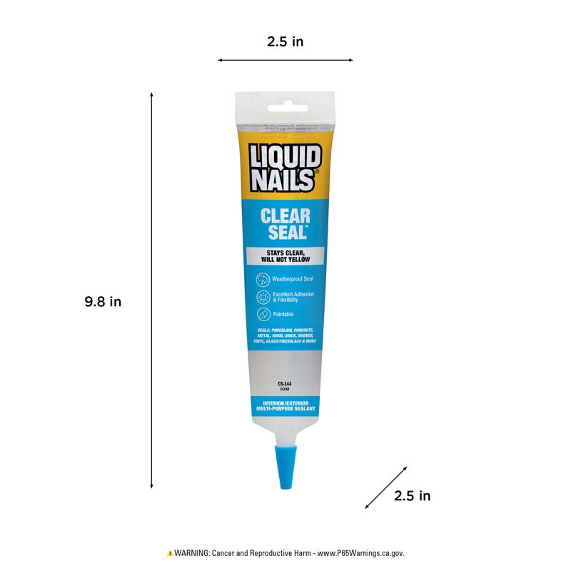 Liquid Nails Low Strength Rubber Clear Sealant 5.5 oz