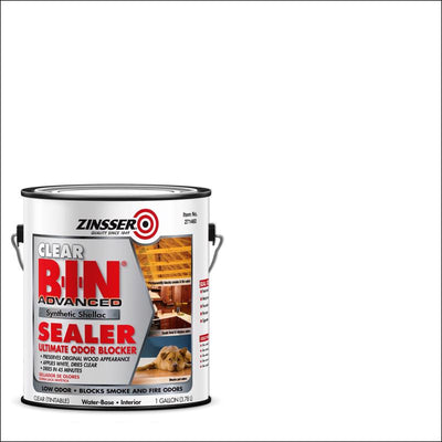 Zinsser B-I-N Advanced Clear Shellac-Based Styrene Copolymer Odor Blocking Sealer 1 gal