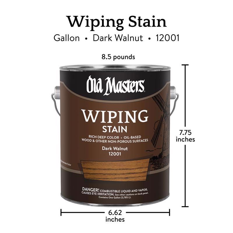 Old Masters Semi-Transparent Dark Walnut Oil-Based Wiping Stain 1 gal