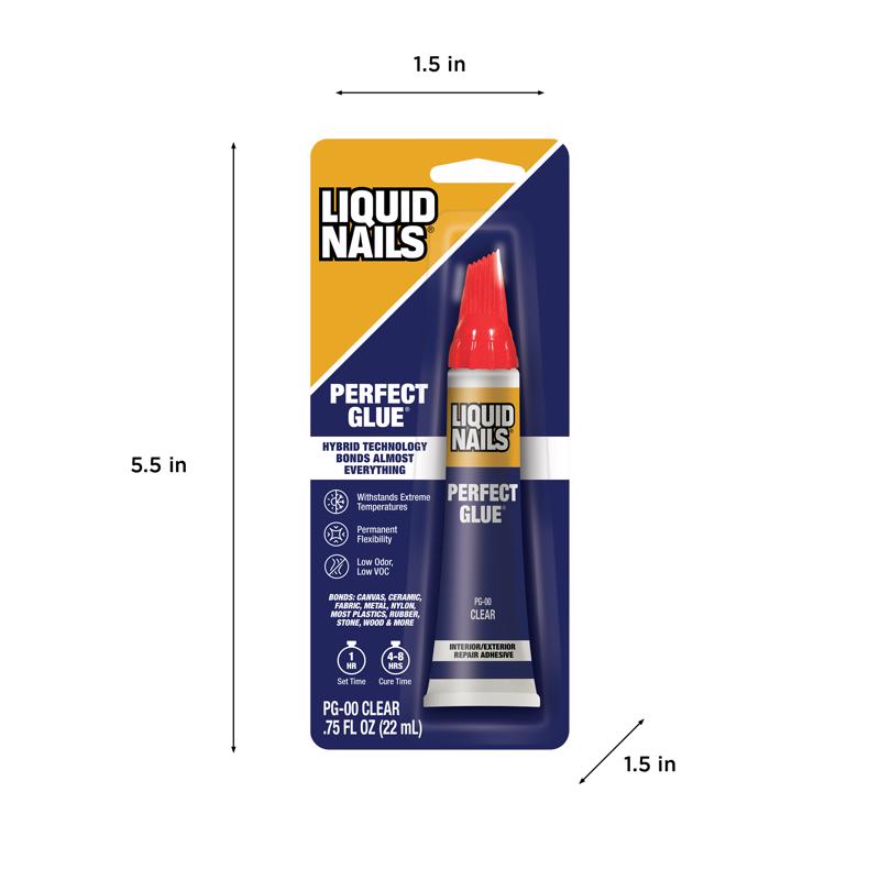 Liquid Nails Fuze-It High Strength Hybrid Adhesive Clear Perfect Glue 0.75 oz