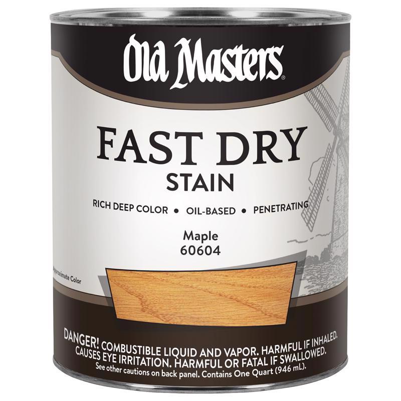 Old Masters Professional Semi-Transparent Satin Maple Oil-Based Alkyd Fast Dry Wood Stain 1 qt