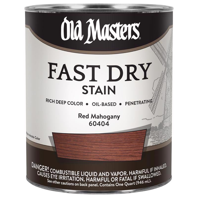 Old Masters Professional Semi-Transparent Red Mahogany Oil-Based Alkyd Fast Dry Wood Stain 1 qt