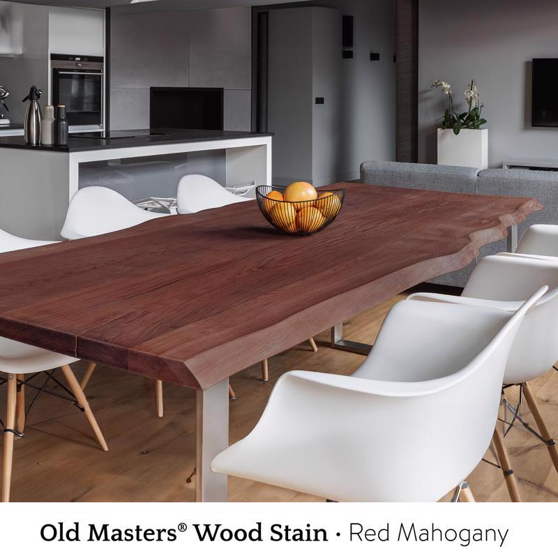 Old Masters Professional Semi-Transparent Red Mahogany Oil-Based Alkyd Fast Dry Wood Stain 1 qt