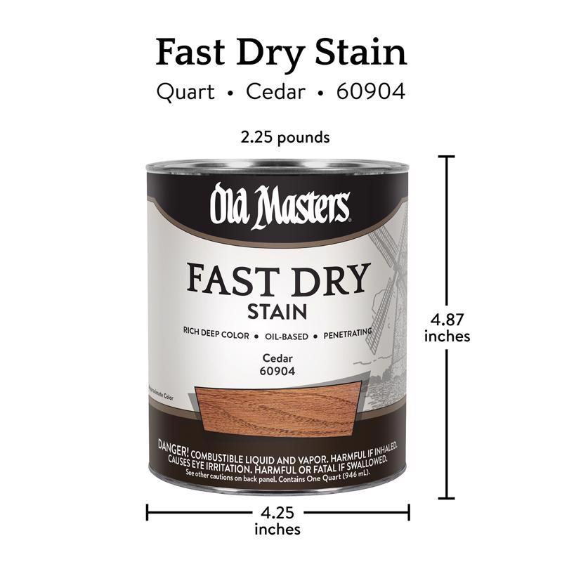 Old Masters Professional Semi-Transparent Cedar Oil-Based Alkyd Fast Dry Wood Stain 1 qt