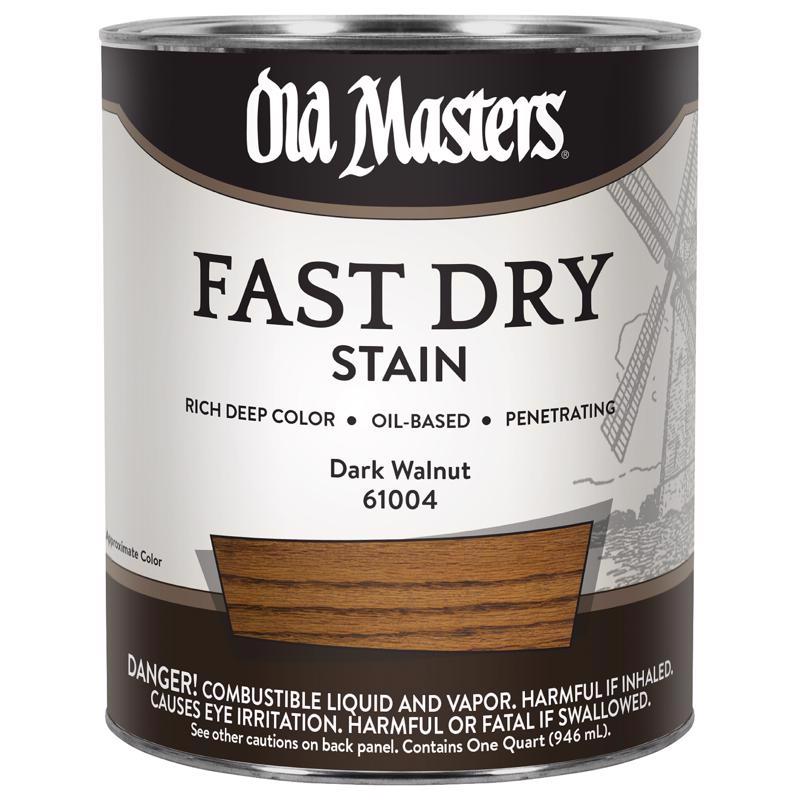 Old Masters Semi-Transparent Dark Walnut Oil-Based Alkyd Fast Dry Wood Stain 1 qt