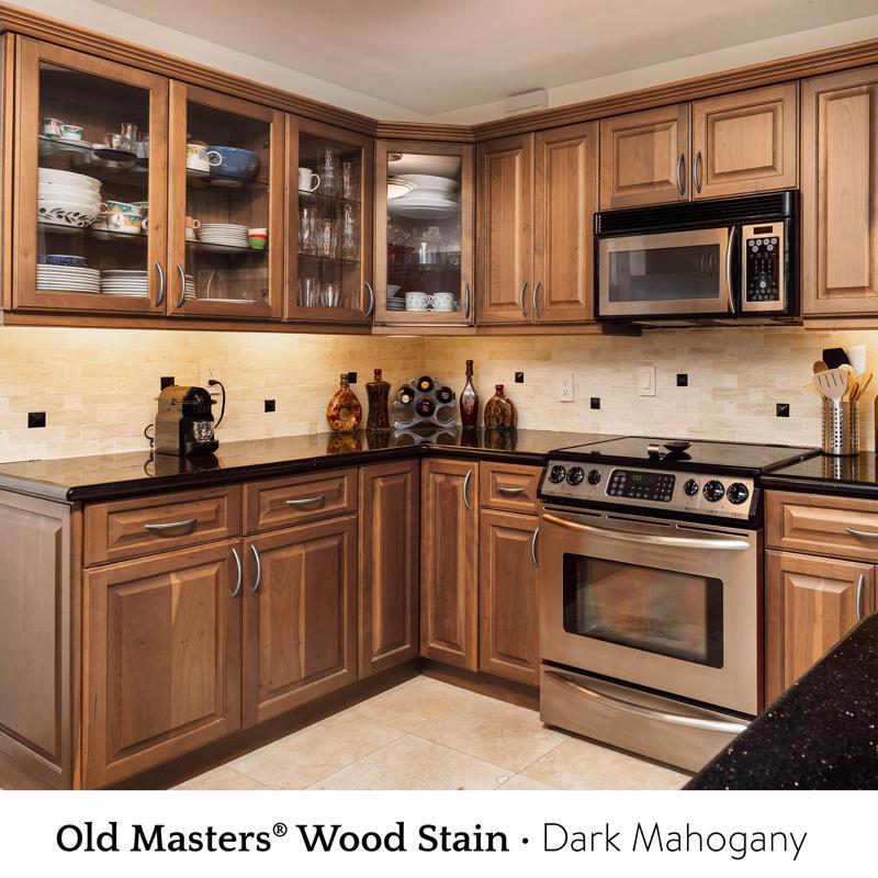 Old Masters Professional Semi-Transparent Dark Mahogany Oil-Based Alkyd Fast Dry Wood Stain 1 qt