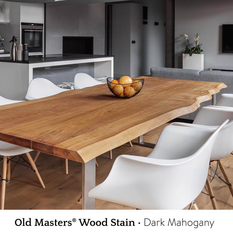 Old Masters Professional Semi-Transparent Dark Mahogany Oil-Based Alkyd Fast Dry Wood Stain 1 qt