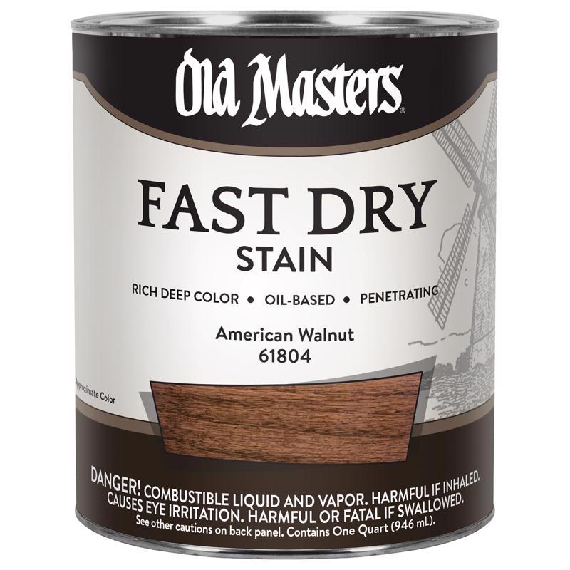 Old Masters Professional Semi-Transparent American Walnut Oil-Based Alkyd Fast Dry Wood Stain 1 qt