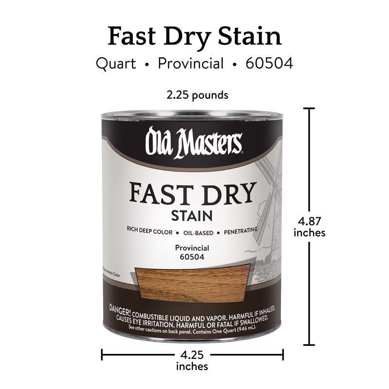 Old Masters Semi-Transparent Provincial Oil-Based Alkyd Fast Dry Wood Stain 1 qt