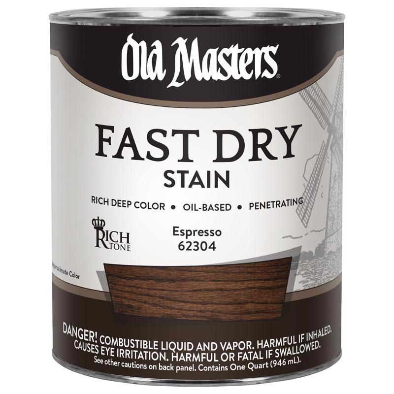 Old Masters Semi-Transparent Espresso Oil-Based Alkyd Fast Dry Wood Stain 1 qt