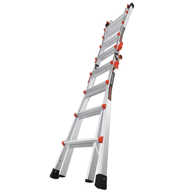 Little Giant Velocity 17 ft. H Aluminum Telescoping Multi-Position Ladder Type IA 300 lb. capacity