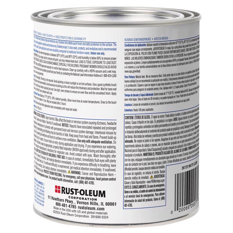 Rust-Oleum Chalked Matte Clear Chalk Paint 30 oz