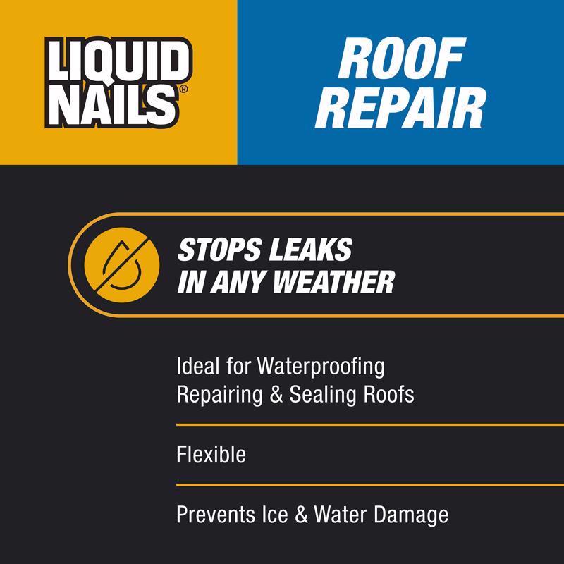 Liquid Nails Tough Repair Black Latex Caulk Sealant 10.3 oz