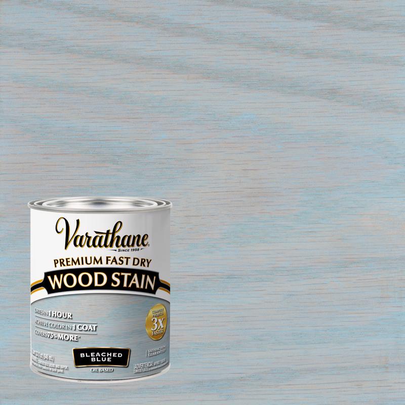 Varathane Semi-Transparent Gloss Bleached Blue Oil-Based Urethane Modified Alkyd Wood Stain 1 qt