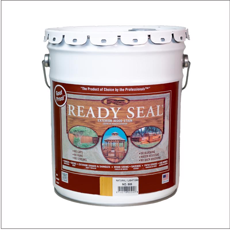 Ready Seal Goof Proof Semi-Transparent Flat Natural Oil-Based Penetrating Wood Stain/Sealer 5 gal