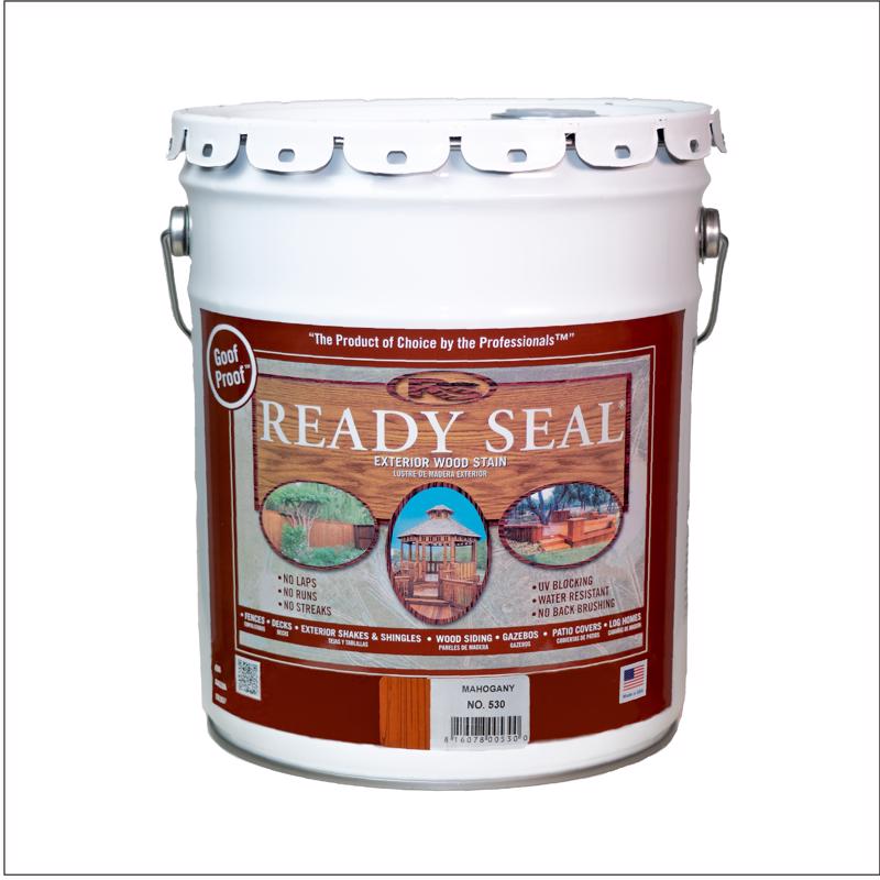 Ready Seal Goof Proof Semi-Transparent Flat Mahogany Oil-Based Penetrating Wood Stain/Sealer 5 gal