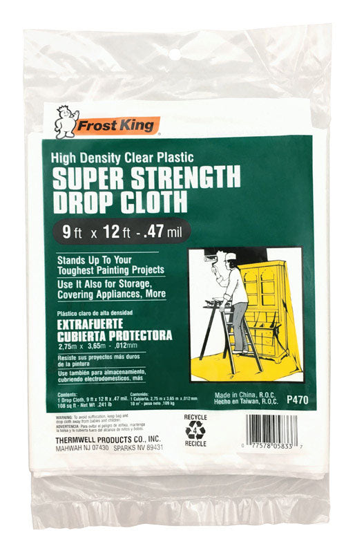 Frost King 9 ft. W X 12 ft. L X 0.47 mil Plastic Drop Cloth
