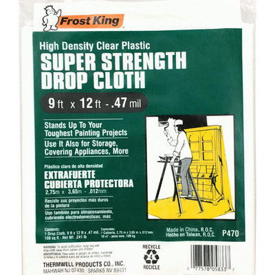 Frost King 9 ft. W X 12 ft. L X 0.47 mil Plastic Drop Cloth