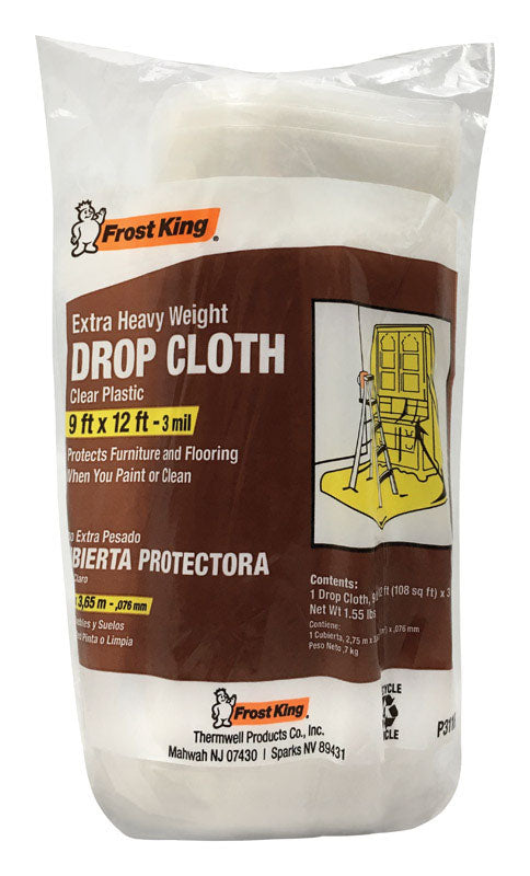 Frost King 9 ft. W X 12 ft. L X 3 mil Plastic Drop Cloth