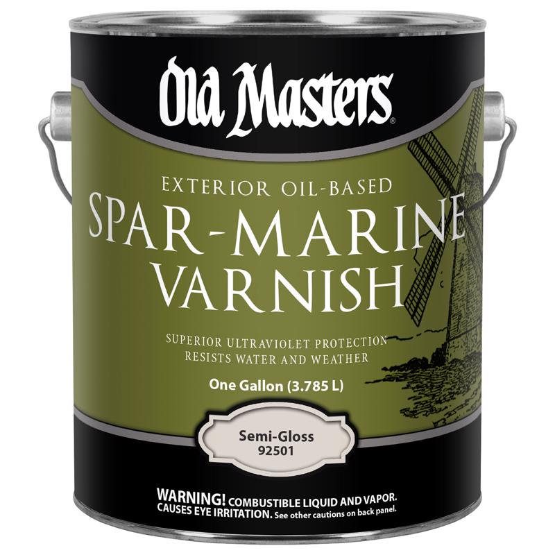 Old Masters Semi-Gloss Clear Oil-Based Marine Spar Varnish 1 gal