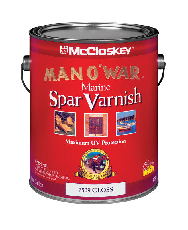 McCloskey Man O' War Gloss Clear Oil-Based Marine Spar Varnish 1 gal