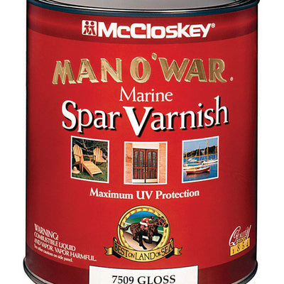McCloskey Man O' War Gloss Clear Oil-Based Marine Spar Varnish 1 qt
