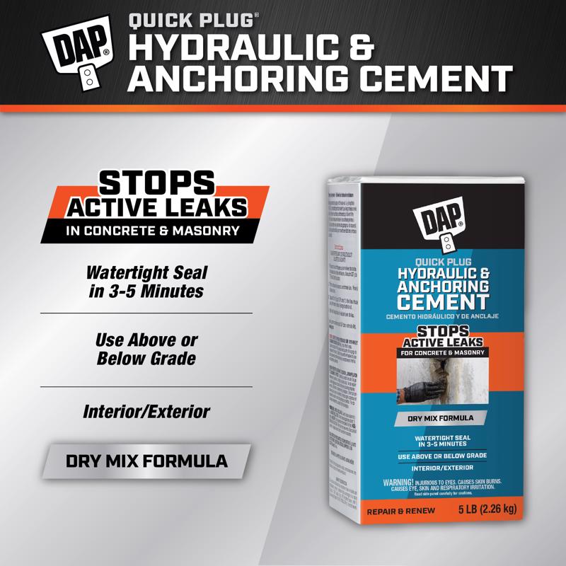 DAP Quick Plug Hydraulic & Anchoring Cement 5 lb Gray