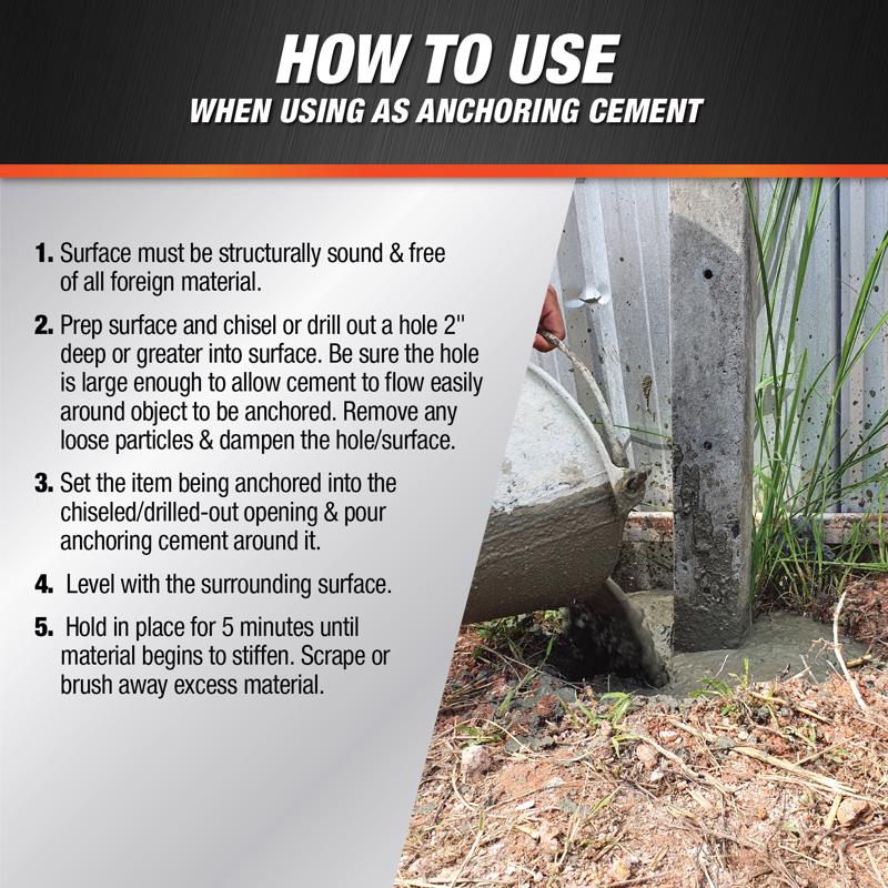 DAP Quick Plug Hydraulic & Anchoring Cement 5 lb Gray