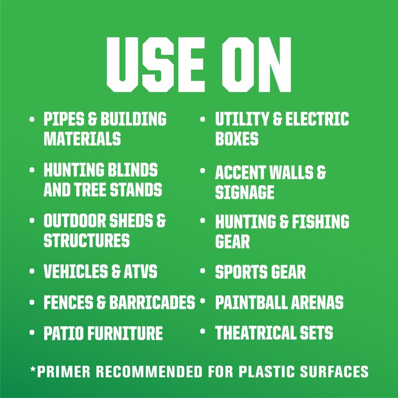 Rust-Oleum Specialty Flat Deep Forest Green Camouflage Spray Paint 12 oz